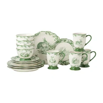 Certified International Le Jardin 16-pc. Stoneware Dinnerware Set In Green