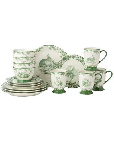 Certified International Le Jardin 16pc Dinnerware Set In Green