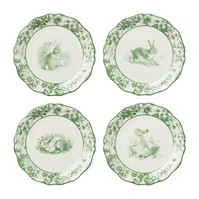 Certified International Le Jardin 4-pc. Stoneware Salad Plate In Green