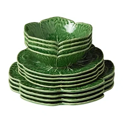Certified International Le Jardin Cabbage 12-pc. Stoneware Dinnerware Set In Green