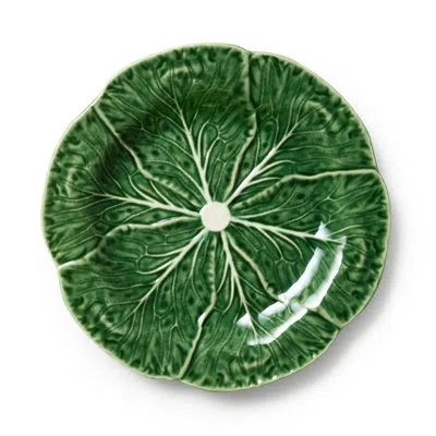 Certified International Le Jardin Cabbage Set Of 4 3-d Salad Plate 9" – Sculpted Green Stoneware Leaf Plate – Seasonal Sprin