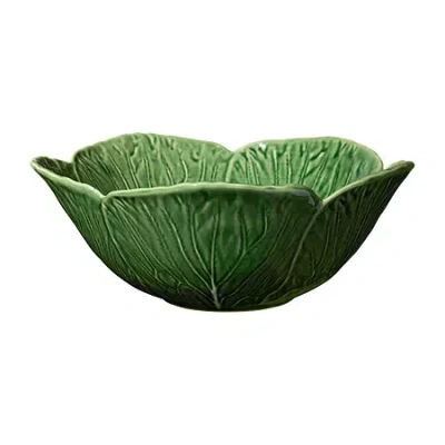 Certified International Le Jardin Cabbage Stoneware Serving Bowl In Green