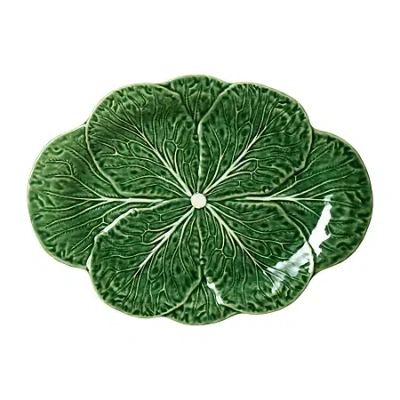 Certified International Le Jardin Cabbage Stoneware Serving Platter In Green