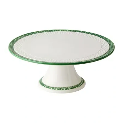 Certified International Le Jardin Cake Plate In Green