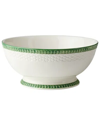 Certified International Le Jardin Embossed Rattan Deep Bowl In Green