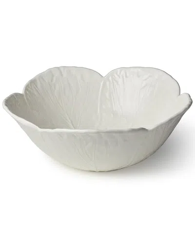Certified International Le Jardin White Cabbage 3d Deep Bowl