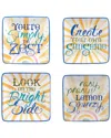 Certified International Lemonade Canape Plates (set Of 4)