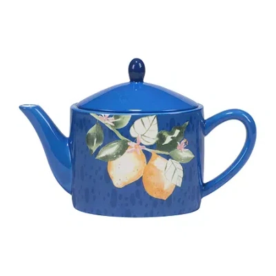 Certified International Lemonade Teapot In Blue