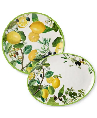 CERTIFIED INTERNATIONAL LIMONE MELAMINE PLATTERS, SET OF 2