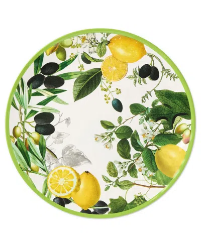 Certified International Limone Melamine Set Of 6 Dinner Plates In Multi