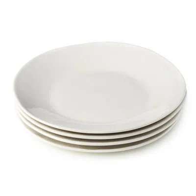 Certified International Linen Cream 11 Inch Stoneware Dinner Plates Set Of 4 – Modern Farmhouse Dinnerware For Casual Dining