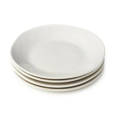 Certified International Linen Cream 9 Inch Stoneware Salad Plates Set Of 4 – Rustic Modern Farmhouse Dinnerware For Appetize