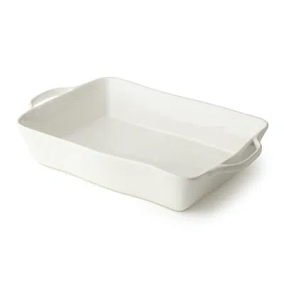 Certified International Linen Cream Stoneware Rectangular Baker 14inx8.75inx2.75in – Medium Neutral Glazed Bakeware For Cass