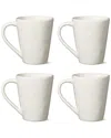 Certified International Linen Set Of 4 Cream Mugs In White