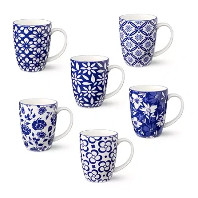 Certified International Madison 6-pc. Coffee Mug In Blue