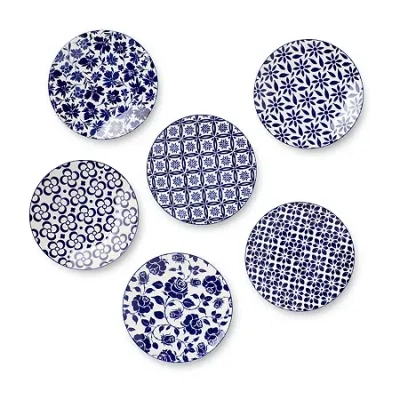 Certified International Madison 6-pc. Porcelain Dinner Plate In Blue