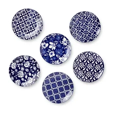 Certified International Madison 6-pc. Porcelain Salad Plate In Blue