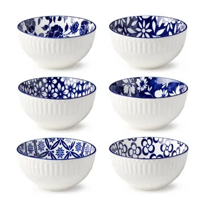 Certified International Madison Set Of 6 All Purpose Bowls In Blue
