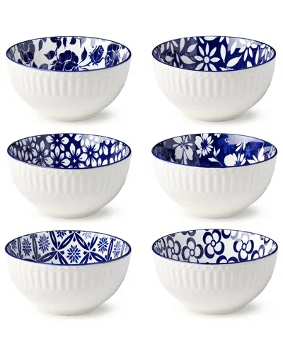 Certified International Madison Set Of 6 All Purpose Bowls In Blue