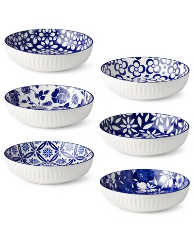Certified International Madison Set Of 6 Soup Bowls In Blue