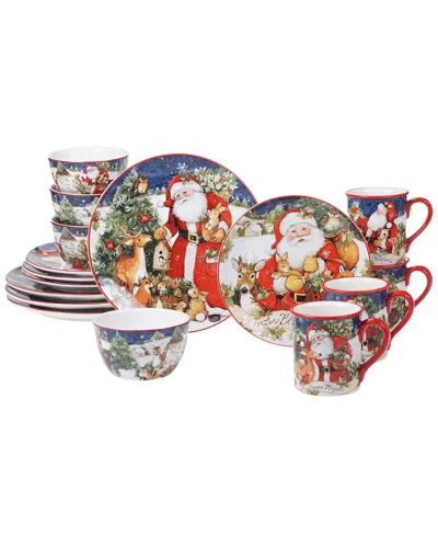 Certified International Magic Of Christmas Santa 16pc Dinnerware Set