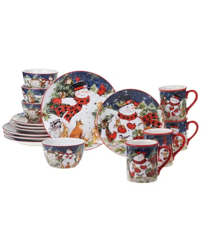 Certified International Magic Of Christmas Snowman 16pc Dinnerware Set