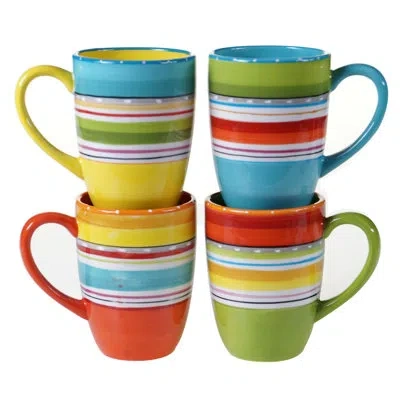 Certified International Mariachi 20 Oz. Mug In Green;yellow;orange