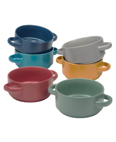 Certified International Matte Glaze Soup Crocks, Set Of 6, Service For 4 In Miscellaneous
