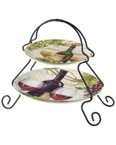 Certified International Meadow Brook Vineyard 2-tier Server