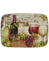 Certified International Meadow Brook Vineyard Rectangle Serving Platter In Multi