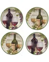 Certified International Meadow Brook Vineyard Set Of 4 Soup/pasta Bowl 9"