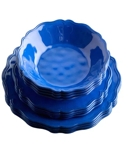 Certified International Melamine 12pc Dinnerware Set In Blue