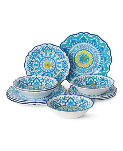 Certified International Melamine 12-piece Dinnerware Set, Service For 4 In Multi