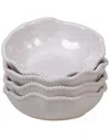Certified International Melamine Perlette Cream Set Of 4 All Purpose Bowls