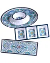 Certified International Melamine Talavera 3pc Hostess Set