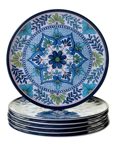 Certified International Melamine Talavera Set Of 6 Dinner Plates