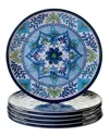 Certified International Melamine Talavera Set Of 6 Dinner Plates
