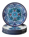 Certified International Melamine Talavera Set Of 6 Salad Plates