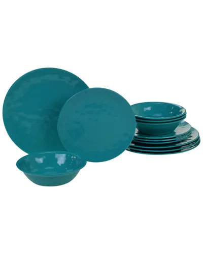 CERTIFIED INTERNATIONAL CERTIFIED INTERNATIONAL MELAMINE TEAL 12PC DINNERWARE SET