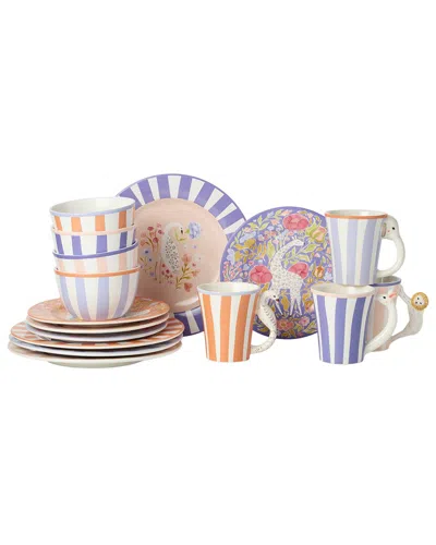 Certified International Menagerie 16pc Dinnerware Set In Multi