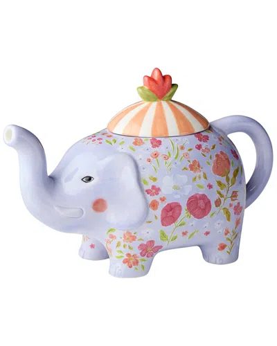 Certified International Menagerie 3d Teapot In Purple