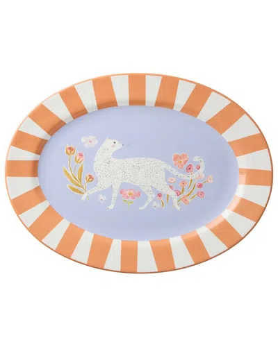 Certified International Menagerie Oval Platter In Multi
