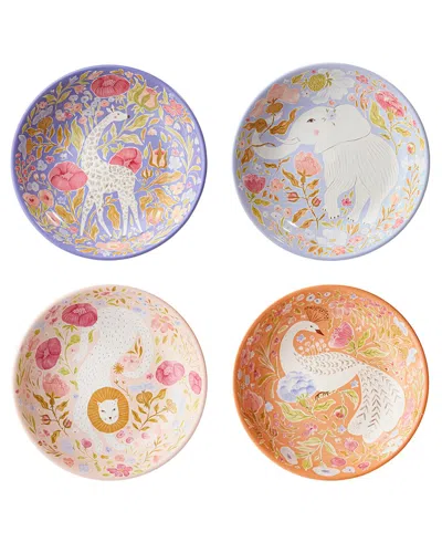 Certified International Menagerie Set Of 4 Soup Bowls In Multi
