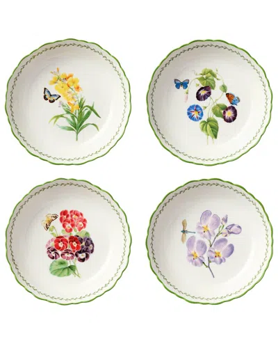 Certified International Mirabella Set Of 4 Soup Bowls In Green