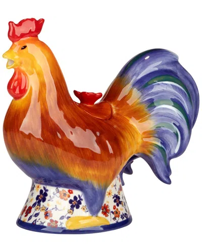 Certified International Morning Rooster 3d Teapot In Multi