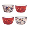 Certified International Morning Rooster 4-pc. Earthenware Ice Cream Bowl In White