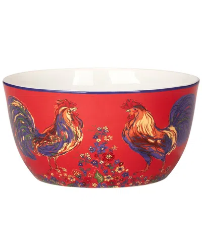 Certified International Morning Rooster Deep Bowl In Multi
