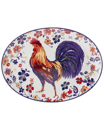 Certified International Morning Rooster Oval Platter