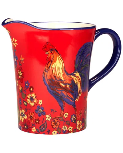 Certified International Morning Rooster Pitcher In Red