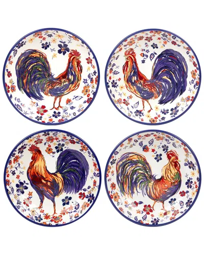 CERTIFIED INTERNATIONAL CERTIFIED INTERNATIONAL MORNING ROOSTER SET OF 4 SOUP BOWLS